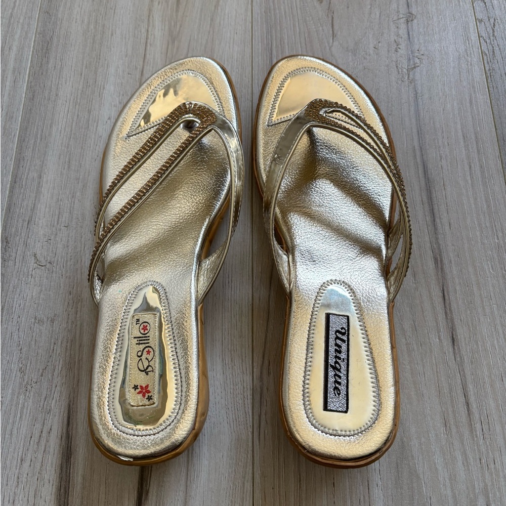 Gold Indian style sandals